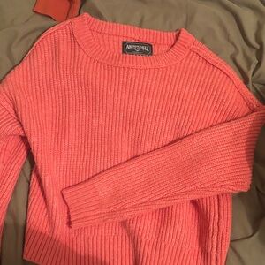 American Eagle Outfitters Pink Crew Neck Sweater